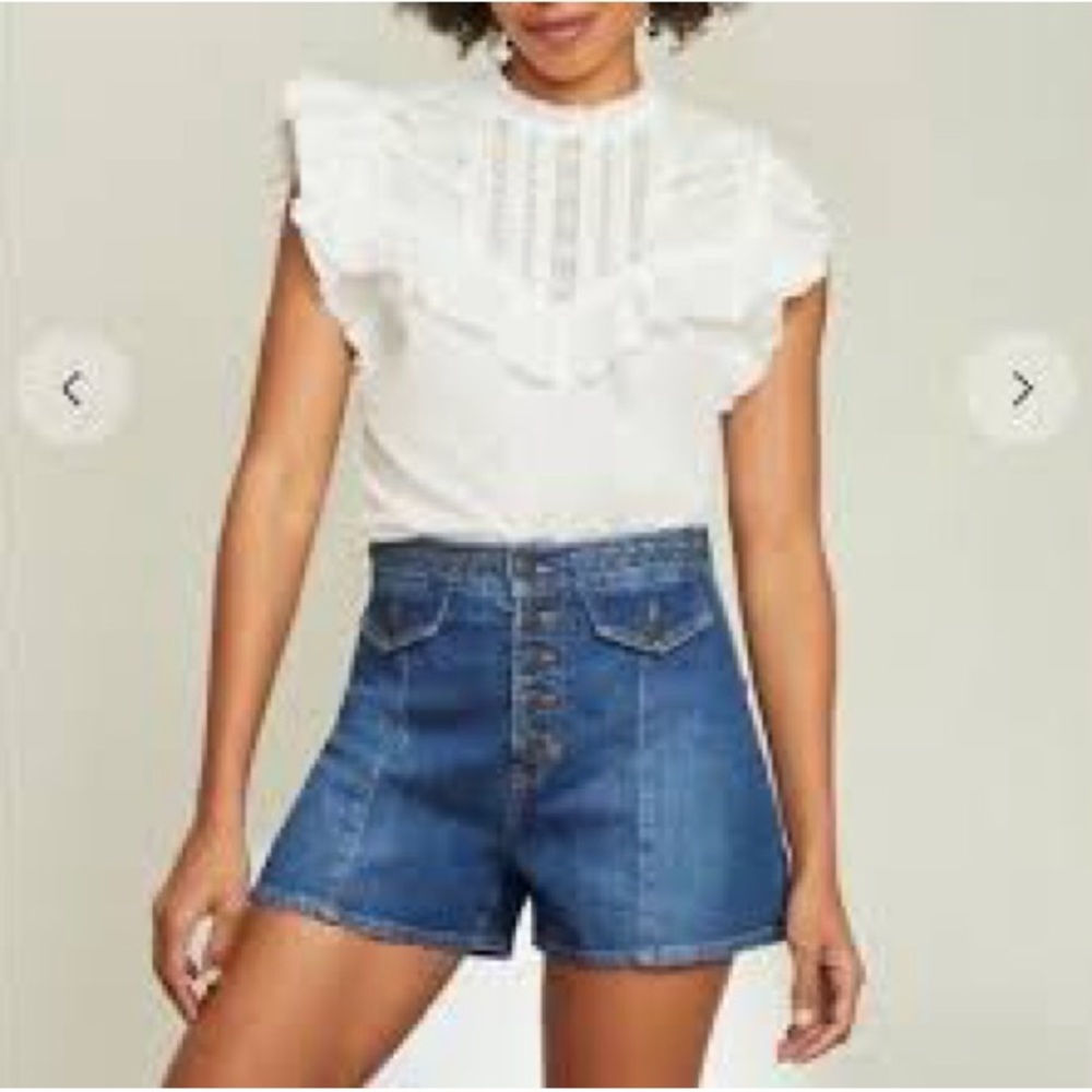 Veronica Beard Cream Lace Top